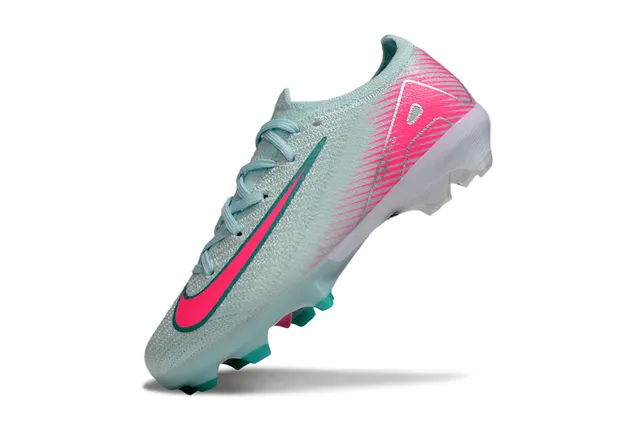 Nike Phantom GT Parte superior em tricô rosa e azul cadarços assimétricos Firm-Ground sapatos de futebol 6