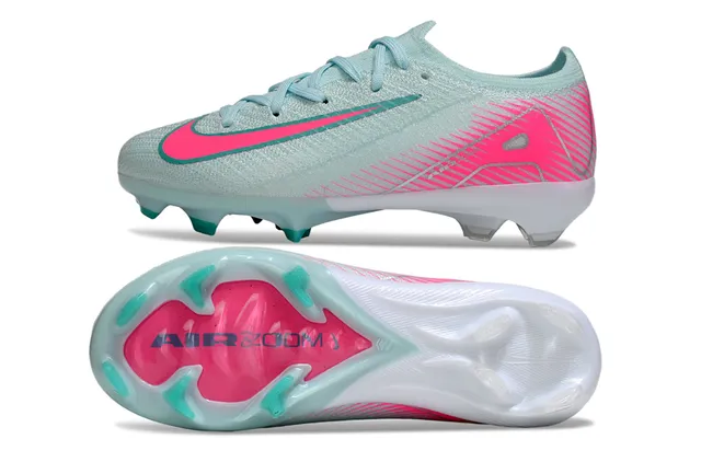 Nike Phantom GT Parte superior em tricô rosa e azul cadarços assimétricos Firm-Ground sapatos de futebol 8