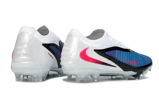 Nike Phantom GT أحذية كرة القدم أبيض أزرق منخفض القطعة قماش الرباط أرض صلبة 14