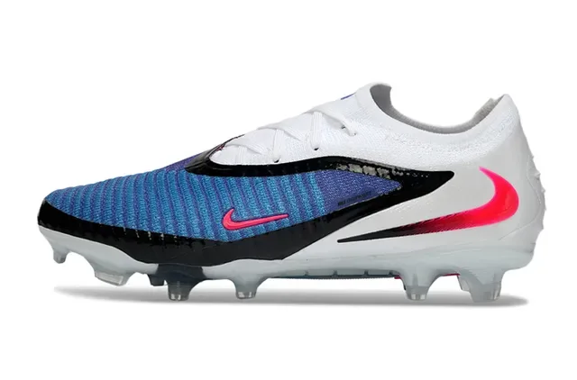 Nike Phantom GT أحذية كرة القدم أبيض أزرق منخفض القطعة قماش الرباط أرض صلبة 16