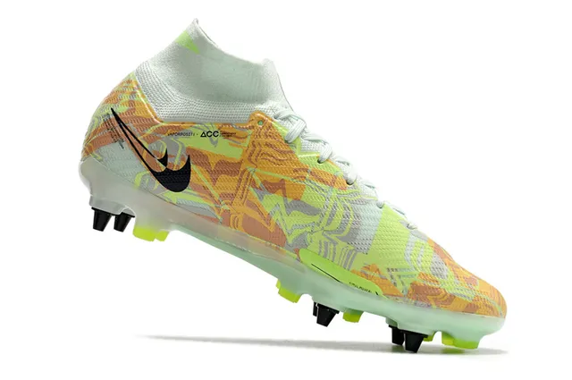 Nike Phantom GT Amarillo Naranja Corte Alto Flyknit Parte Superior Air Zoom Amortiguación Superficie Dura Zapatos de Fútbol 16