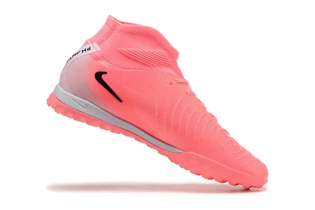 Nike Sapatos de Futebol Turf com Colarinho de Meia Ajustável, Parte Superior de Malha, Altos, Rosa e Preto 4