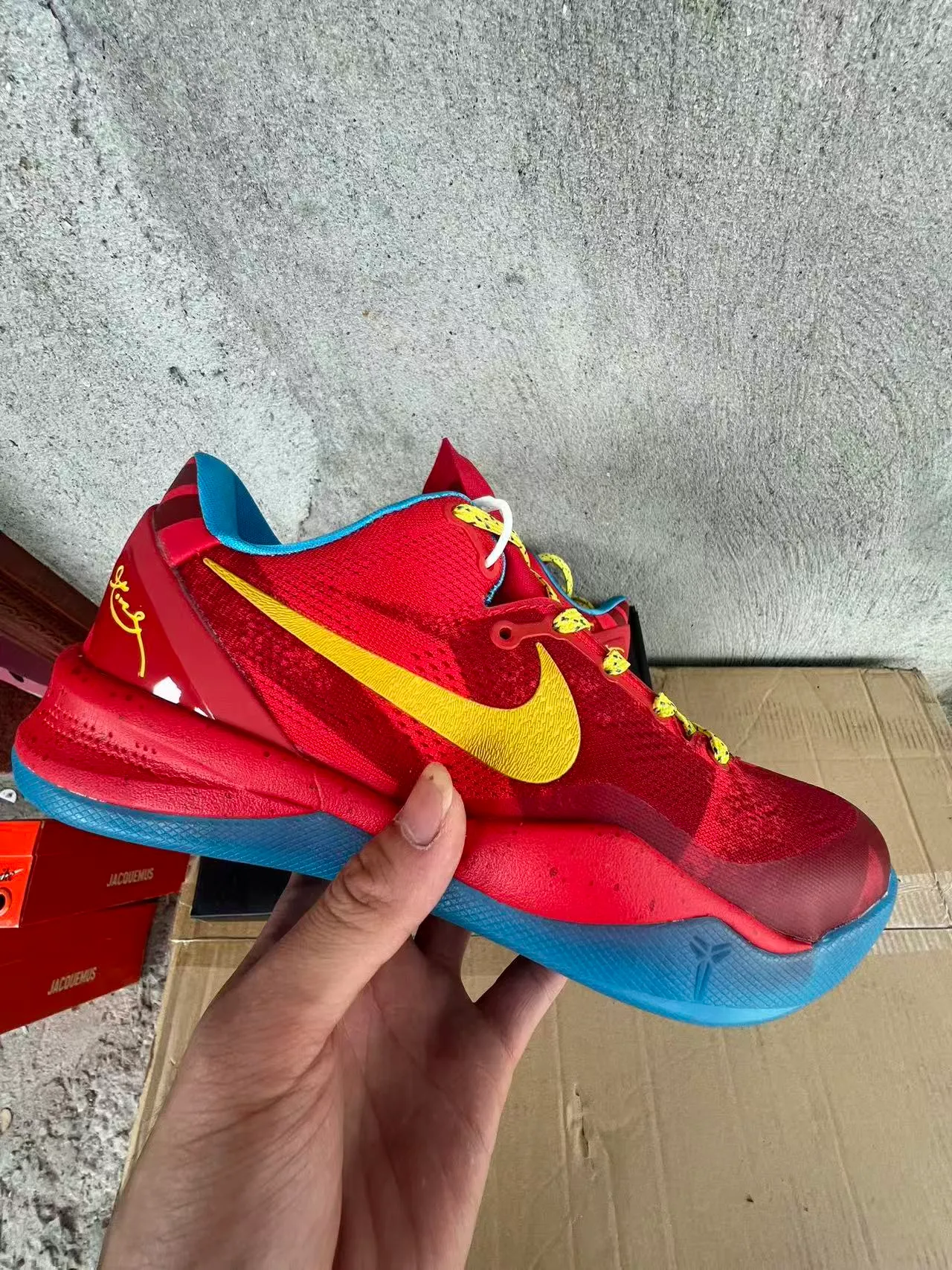 Nike Rojo Azul Zapatos de Baloncesto de Bajo Corte con Upper de Tejido Capas Superpuestas de Material Sintético 3