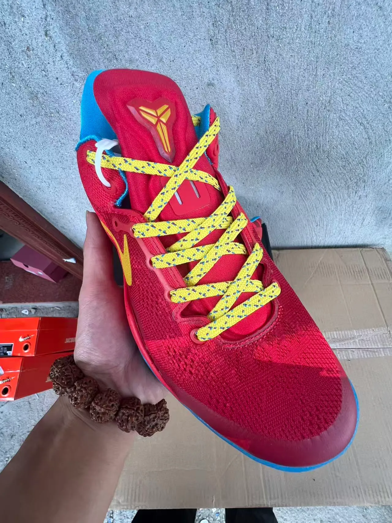 Nike Rojo Azul Zapatos de Baloncesto de Bajo Corte con Upper de Tejido Capas Superpuestas de Material Sintético 4