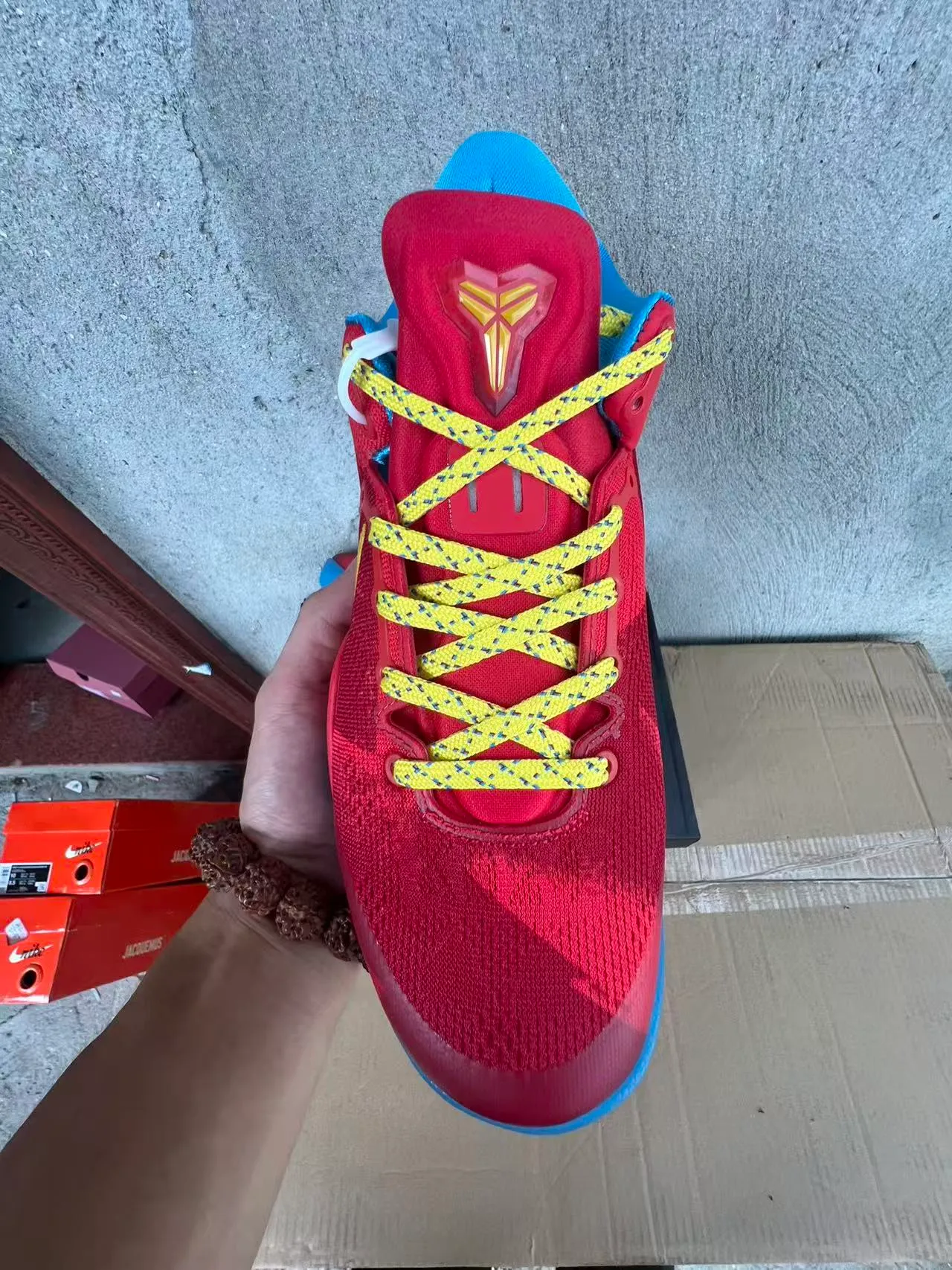 Nike Rojo Azul Zapatos de Baloncesto de Bajo Corte con Upper de Tejido Capas Superpuestas de Material Sintético 5