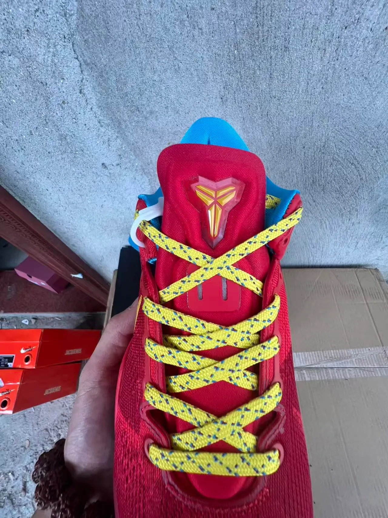 Nike Rojo Azul Zapatos de Baloncesto de Bajo Corte con Upper de Tejido Capas Superpuestas de Material Sintético 6