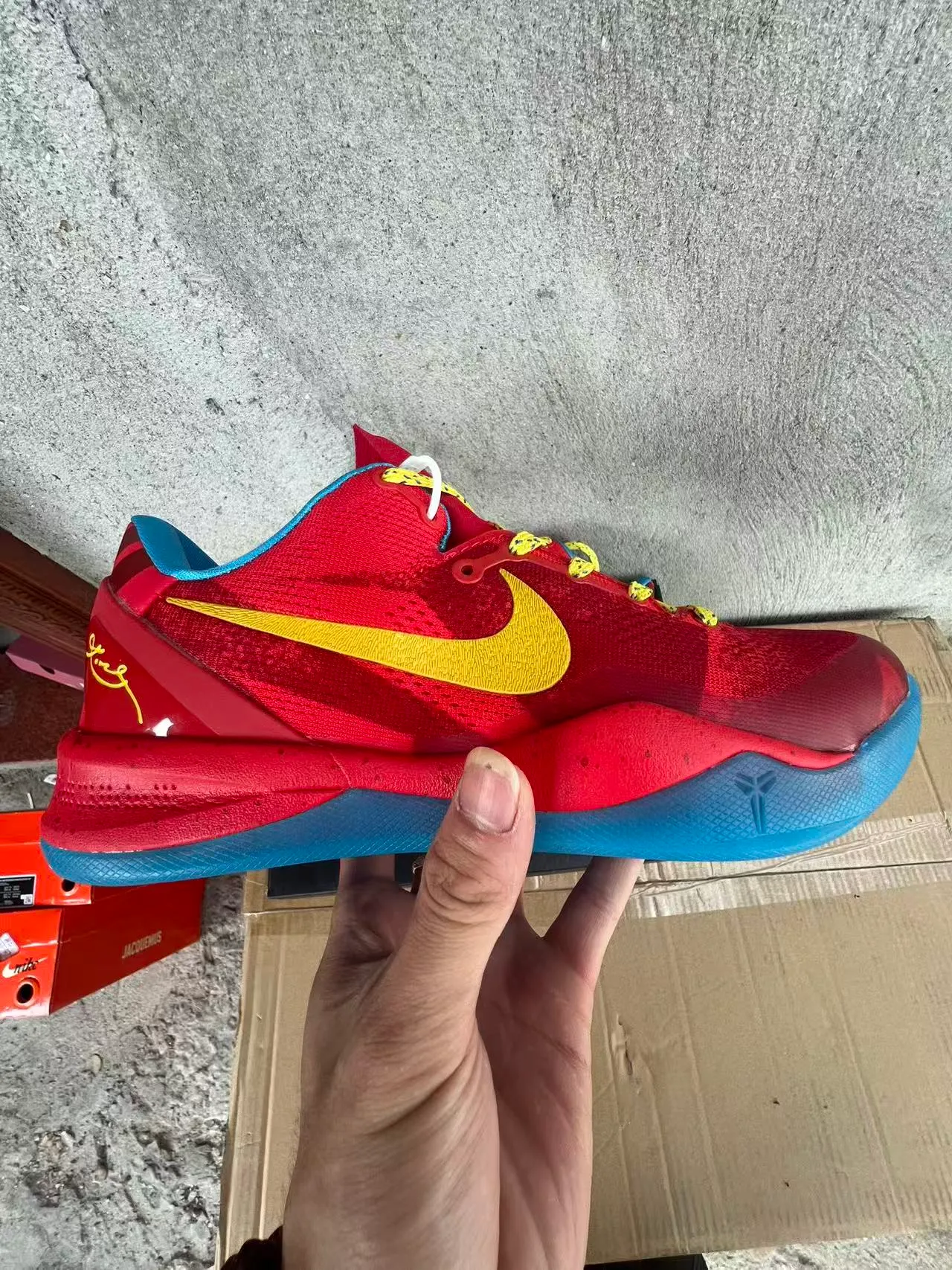 Nike Rojo Azul Zapatos de Baloncesto de Bajo Corte con Upper de Tejido Capas Superpuestas de Material Sintético 9