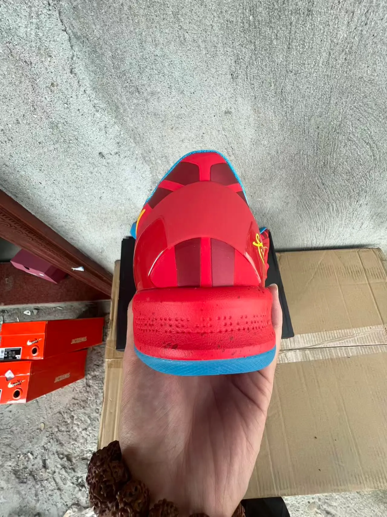Nike Rojo Azul Zapatos de Baloncesto de Bajo Corte con Upper de Tejido Capas Superpuestas de Material Sintético 10