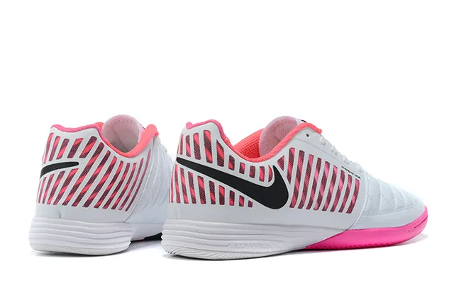 Nike rojo blanco upper de cage moldeado acolchado punta sintética zapatos de fútbol indoor 9