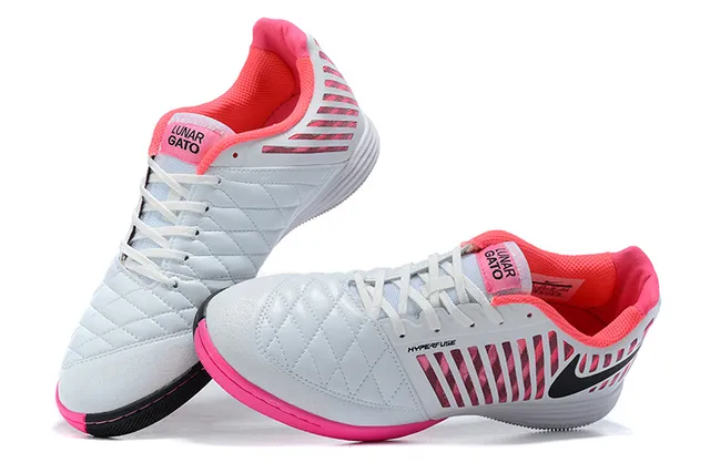 Nike rojo blanco upper de cage moldeado acolchado punta sintética zapatos de fútbol indoor 12