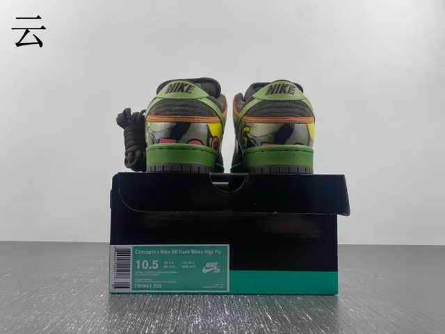 Nike SB Dunk Low Graffiti Print Olive Green स्केटबोर्ड जूते 3