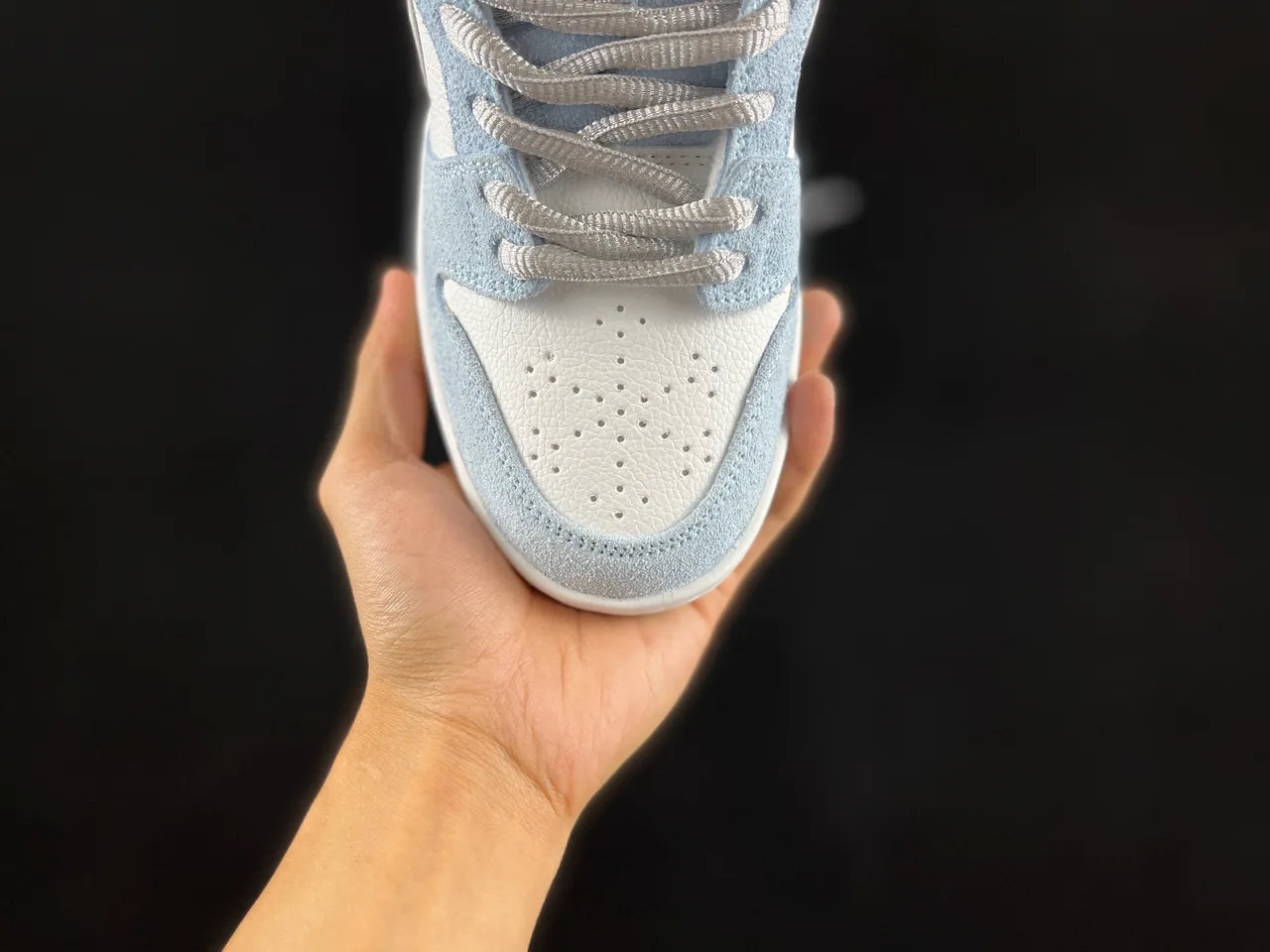 Nike SB Dunk Low हल्का नीला और सोने का स्केटबोर्ड जूते 8