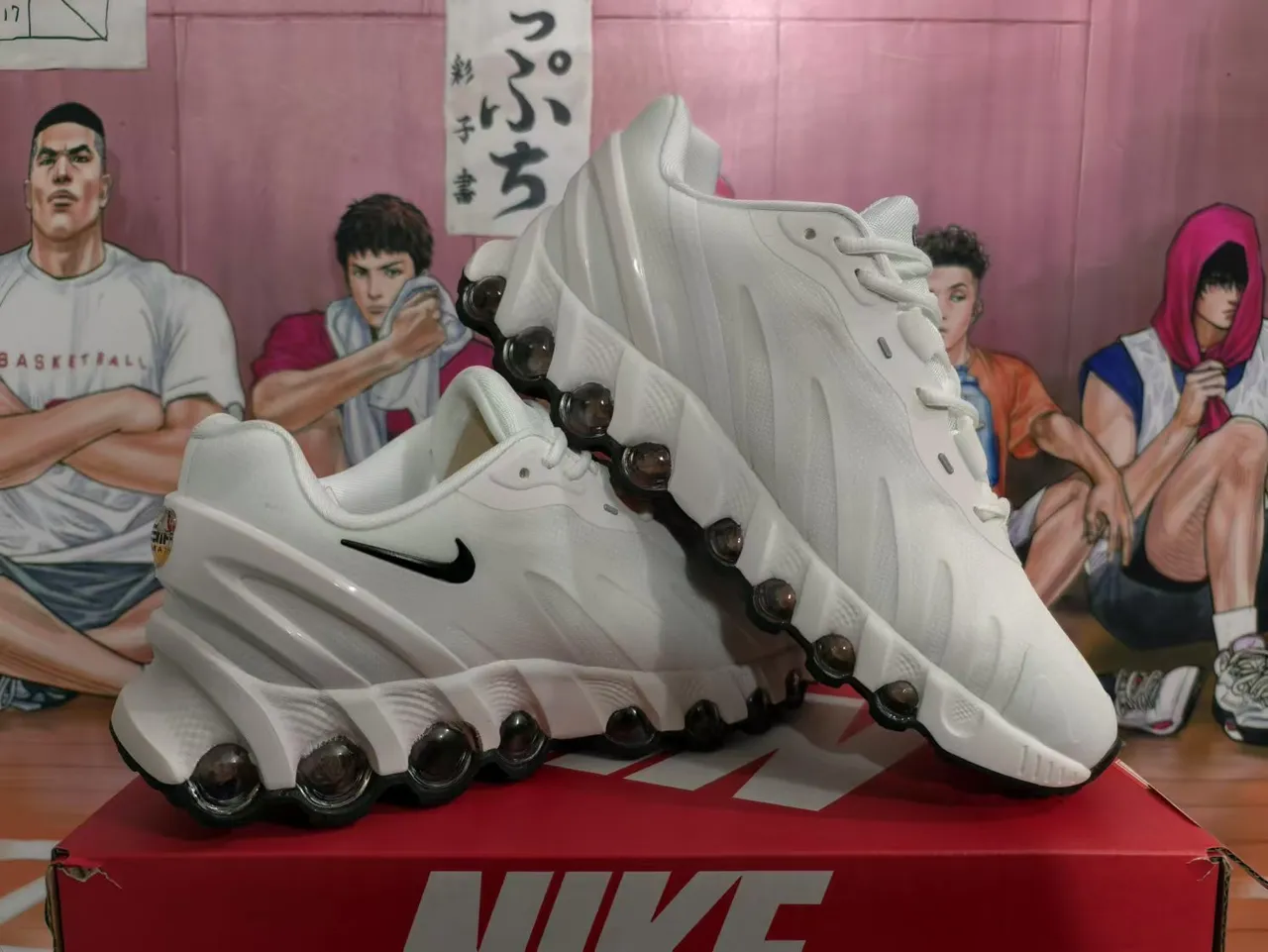 Nike Shox White Black Exposed Spherical Midsole Chunky Sneakers 5