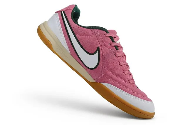 Nike Tiempo Rose Blanc Daim Supérieur Garnitures Synthétiques Chaussures de Football Intérieur 6