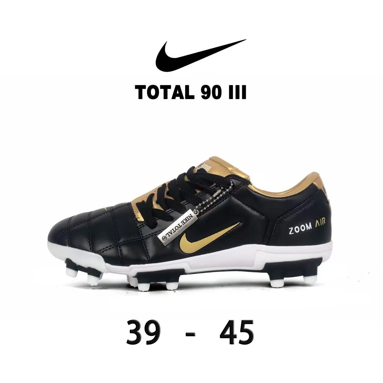 Nike Total 90 III लाल और सफेद फर्म ग्राउंड फुटबॉल जूते 8