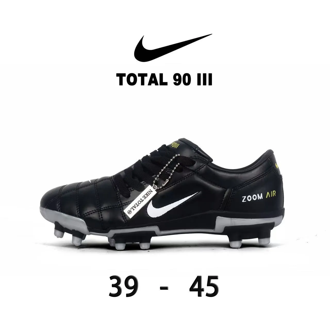 Nike Total 90 III लाल और सफेद फर्म ग्राउंड फुटबॉल जूते 11