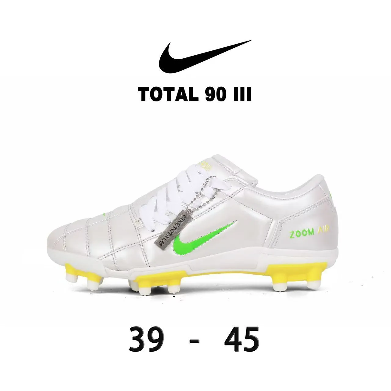 Nike Total 90 III लाल और सफेद फर्म ग्राउंड फुटबॉल जूते 13