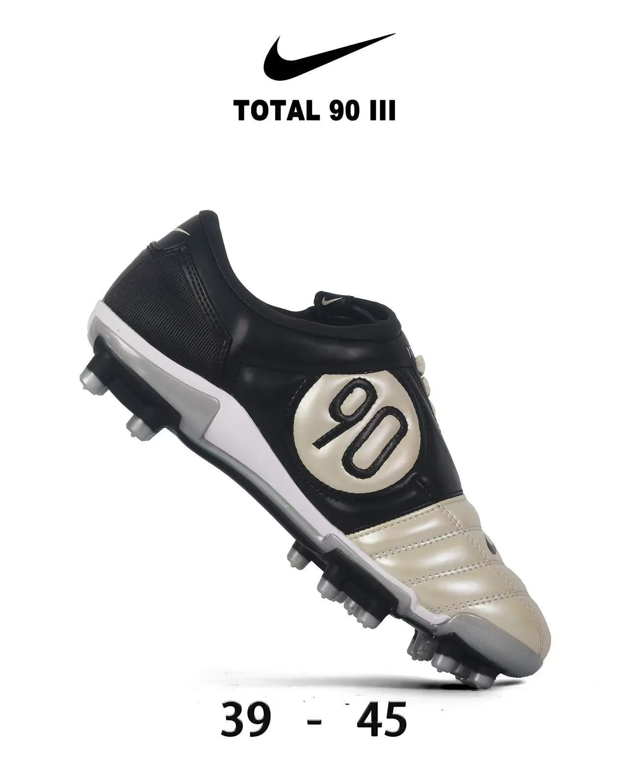 Nike Total 90 III लाल और सफेद फर्म ग्राउंड फुटबॉल जूते 20