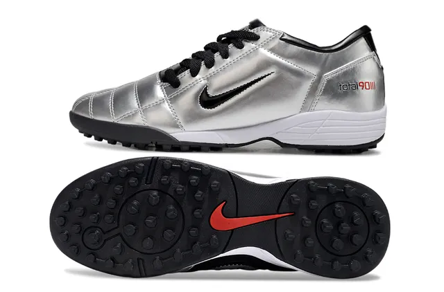 Nike Total 90 III Silver Black Red Turf Soccer Shoes 7