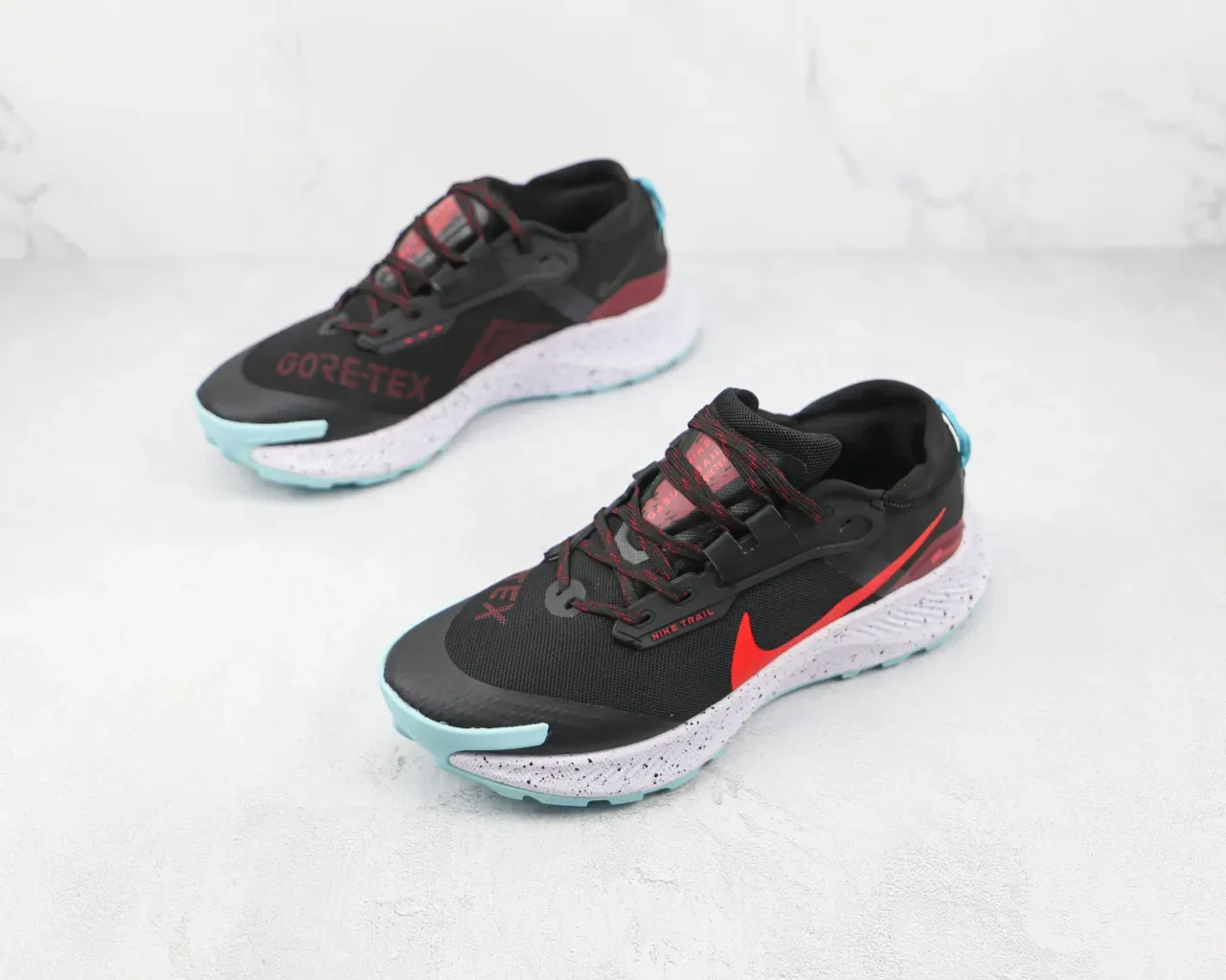Nike Trail Black Red GORE-TEX वॉटरप्रूफ रनिंग जूते 4