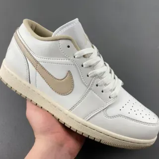 Nike Branco Beige Low-Top Tênis Lifestyle Couro Superior