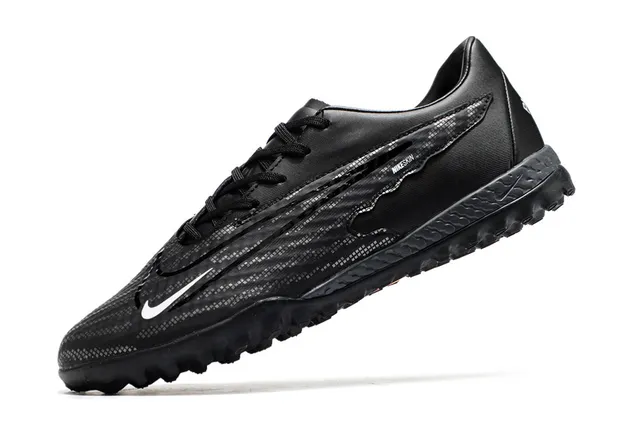 Nike Branco Azul Botina Baixa com Cravos Sintético Malha Superior Relvado Tênis de Futebol 5