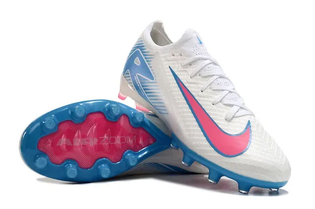 Nike সাদা নীল লো-কাট মোল্ডেড-স্টাড ক্লিট টেক্সচার্ড সিন্থেটিক আপার ফার্ম-গ্রাউন্ড সোকার শু 3