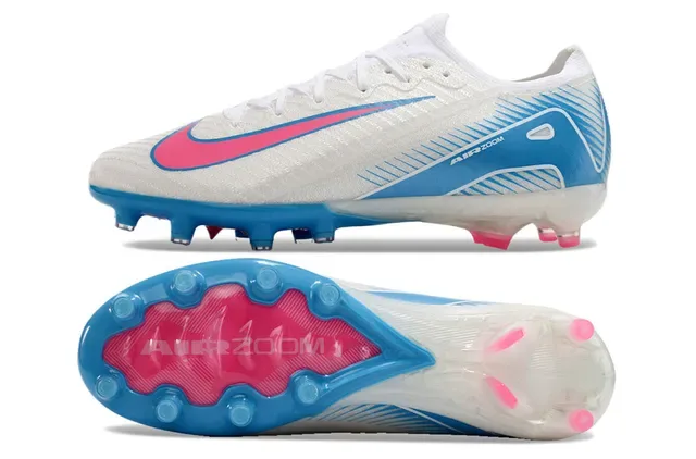 Nike সাদা নীল লো-কাট মোল্ডেড-স্টাড ক্লিট টেক্সচার্ড সিন্থেটিক আপার ফার্ম-গ্রাউন্ড সোকার শু 5