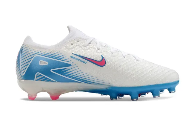 Nike সাদা নীল লো-কাট মোল্ডেড-স্টাড ক্লিট টেক্সচার্ড সিন্থেটিক আপার ফার্ম-গ্রাউন্ড সোকার শু 7