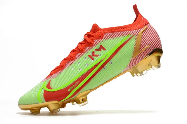 Nike সাদা সোনালি লো-কাট লেস-अপ মেটালিক এক্সেন্ট ফার্ম-গ্রাউন্ড সকার জুতা 11