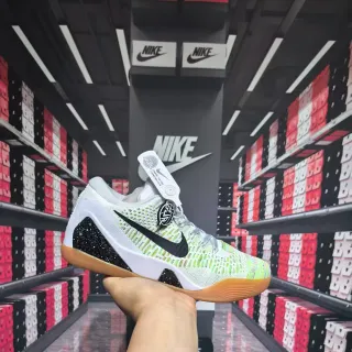 नाइके सफेद हरा Flyknit अपर Glitter हील पैनल बास्केटबॉल जूते