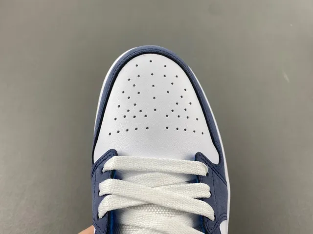 Nike White Navy Low-Top Panelled Upper Lifestyle Sneakers 5