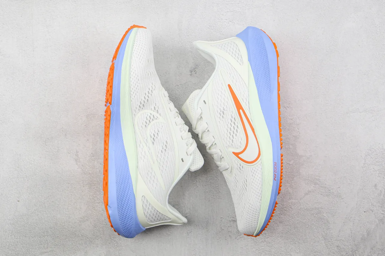 Nike সাদা কমলা ইঞ্জিনিয়ার্ড মেশ আপার ডুয়াল-টোন মিডসোল রানিং শু 2