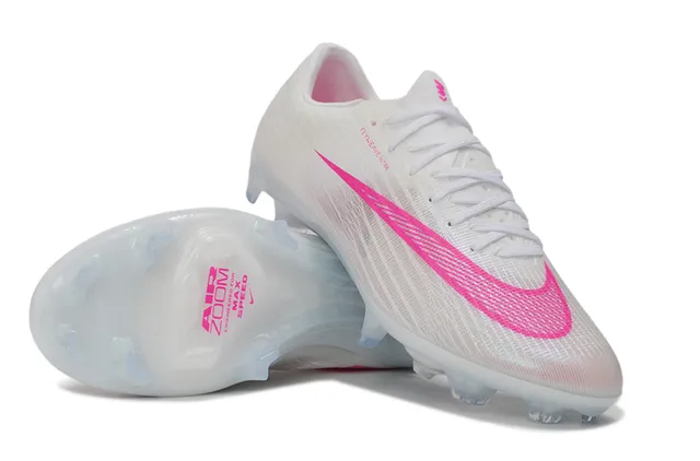Nike chaussures de football blanc et rose Flyknit Upper semelle translucide Firm-Ground 2