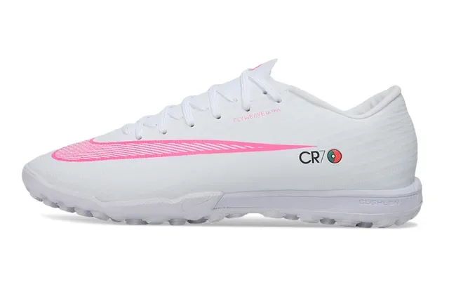Nike White Pink Flyweave Upper Outsole Turf Soccer Shoes 6