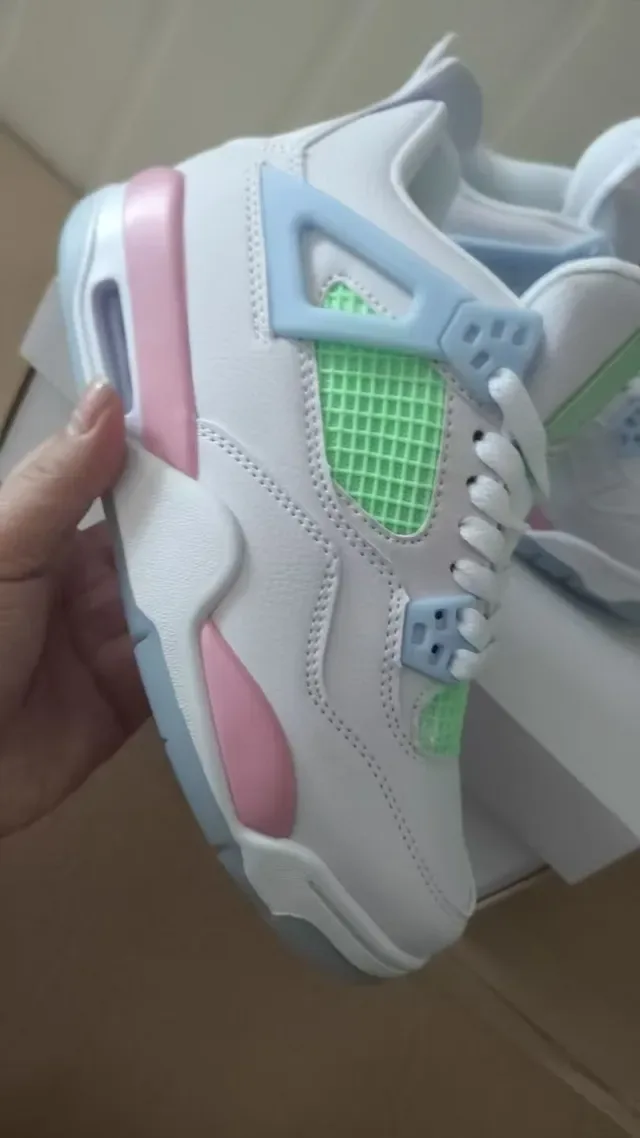Nike White Pink High-Top Plastic Cage Basketball Shoes 2