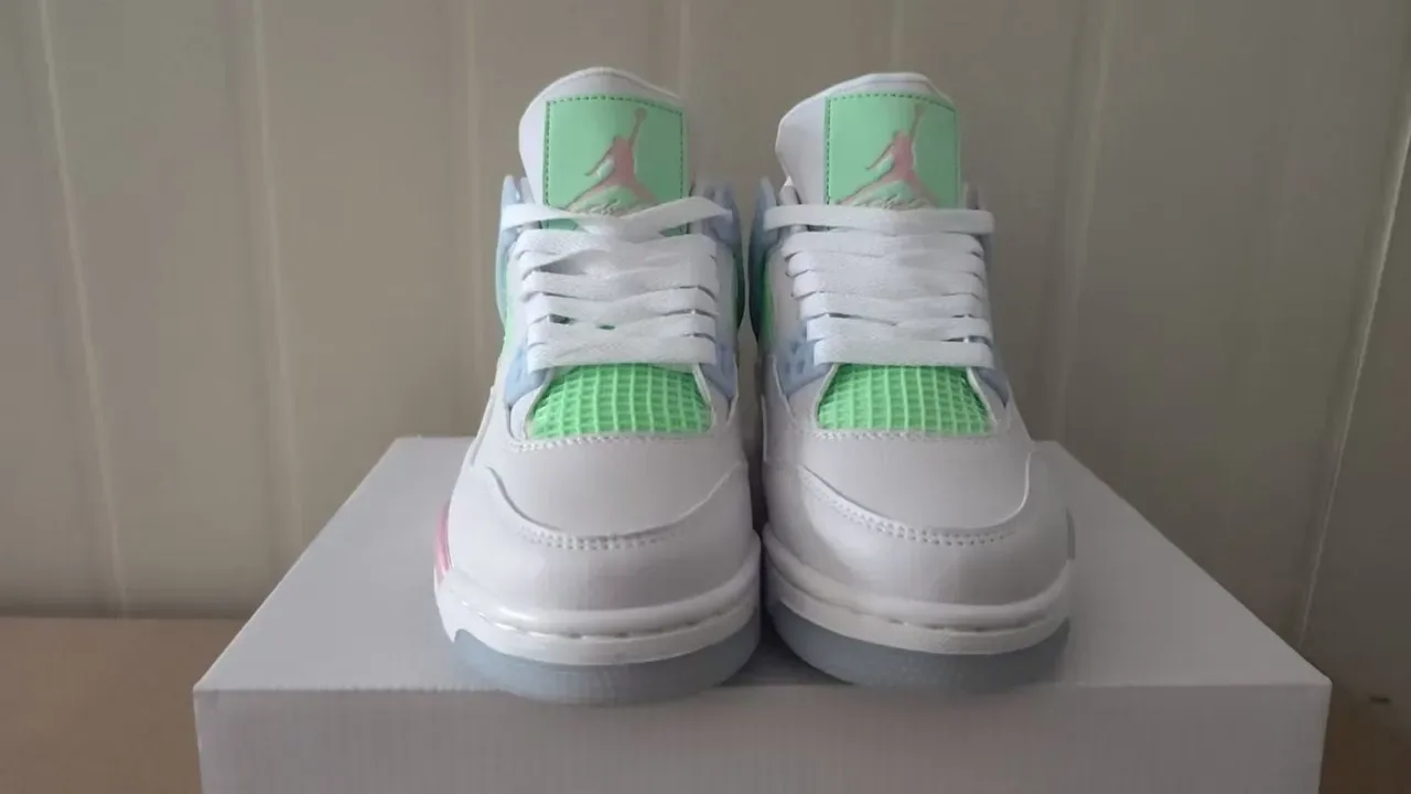 Nike White Pink High-Top Plastic Cage Basketball Shoes 4