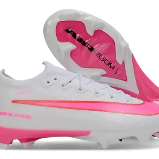 Nike Blanc Rose Bas Coupe Haut en tricot Ajustement Dynamique Col Sol Ferme Chaussures de Football
