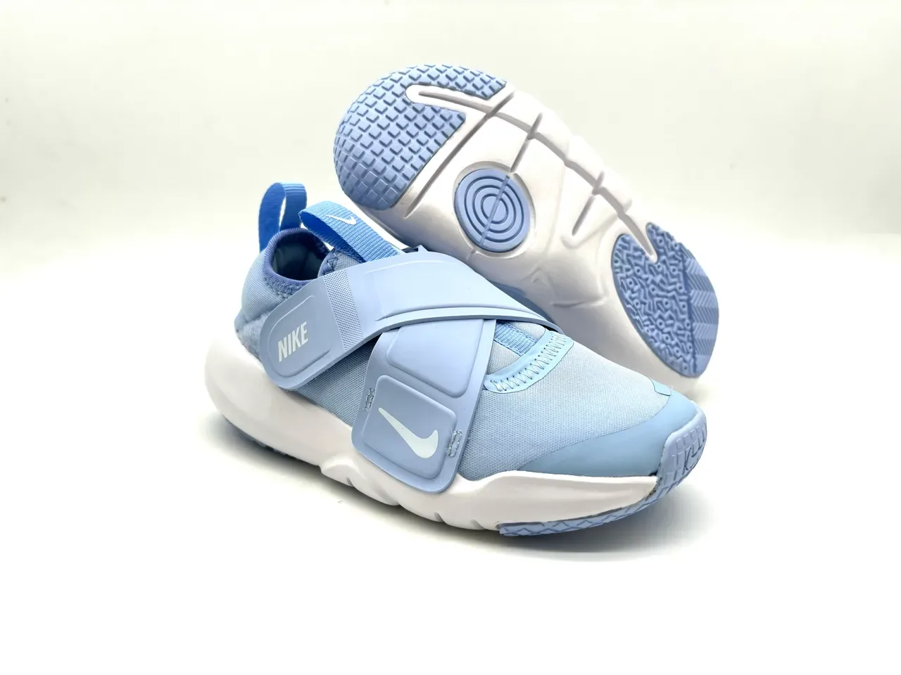 Nike White Purple Strap-Closure Low-Top Lifestyle Sneakers 4
