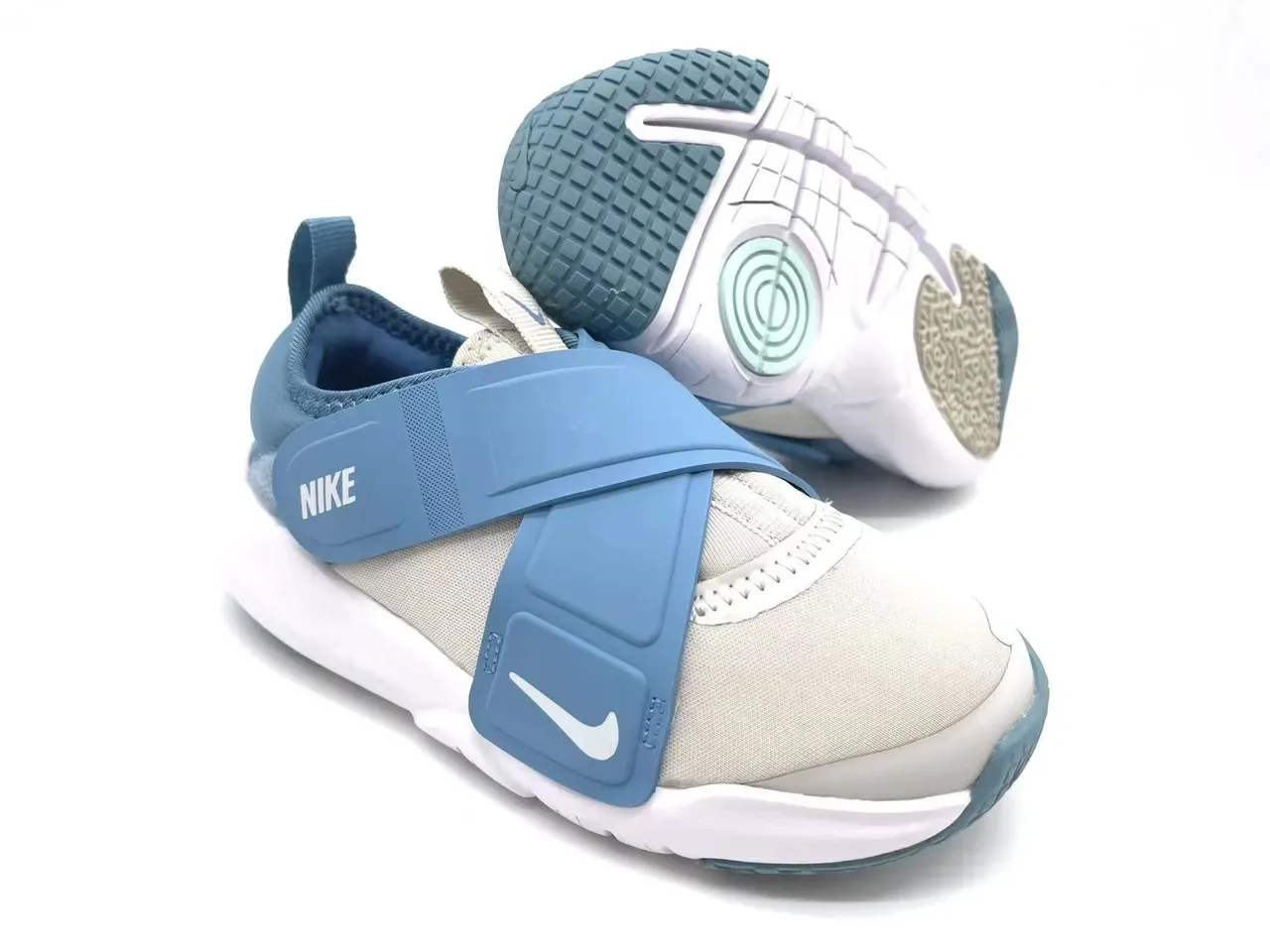 Nike White Purple Strap-Closure Low-Top Lifestyle Sneakers 21
