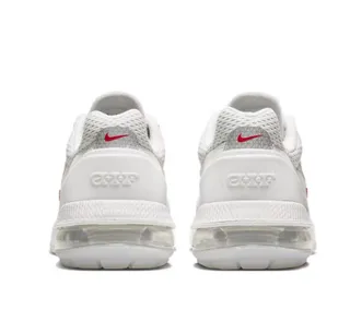 Nike White Red Engineered Mesh Upper Visible Air Cushioning Lifestyle Sneakers 4