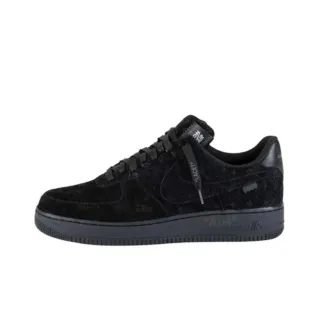 Nike x Off-White Air Force 1 أسود أحادي اللون جلد الغزال حذاء رياضي أسلوب حياة