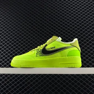 Nike x Off-White Air Force 1 Neon Lime حذاء أسلوب الحياة