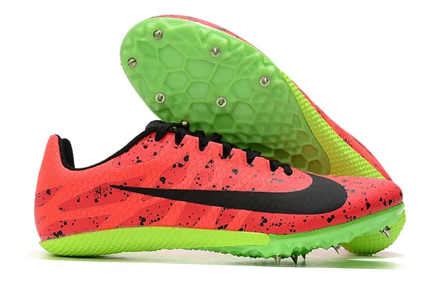 Nike Yellow Blue Low-Cut Racing Spike Honeycomb Traction Plate Running Shoes 3