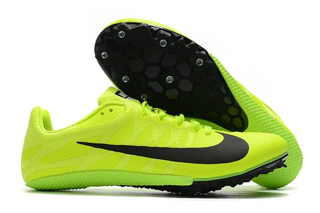 Nike Yellow Blue Low-Cut Racing Spike Honeycomb Traction Plate Running Shoes 6