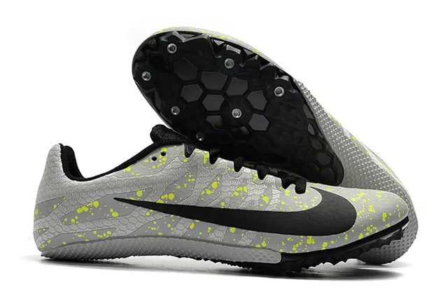 Nike Yellow Blue Low-Cut Racing Spike Honeycomb Traction Plate Running Shoes 11