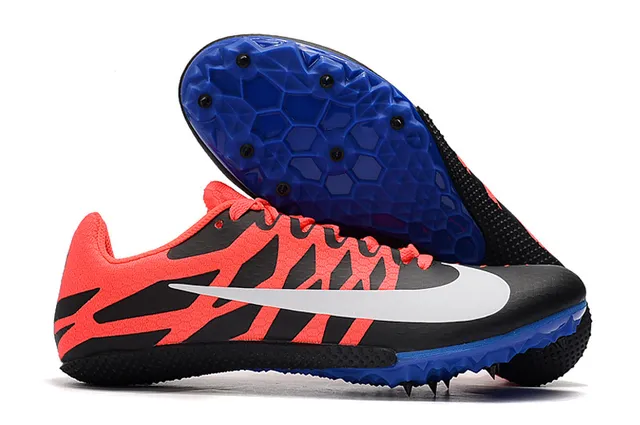 Nike Yellow Blue Low-Cut Racing Spike Honeycomb Traction Plate Running Shoes 13