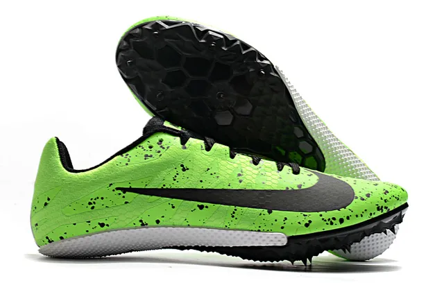 Nike Yellow Blue Low-Cut Racing Spike Honeycomb Traction Plate Running Shoes 18