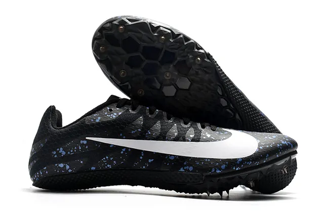 Nike Yellow Blue Low-Cut Racing Spike Honeycomb Traction Plate Running Shoes 20