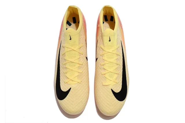 Nike أحذية كرة القدم علوة صفراء وردية من الكروشيه قاعدة شفافة برتقالية Firm-Ground 2